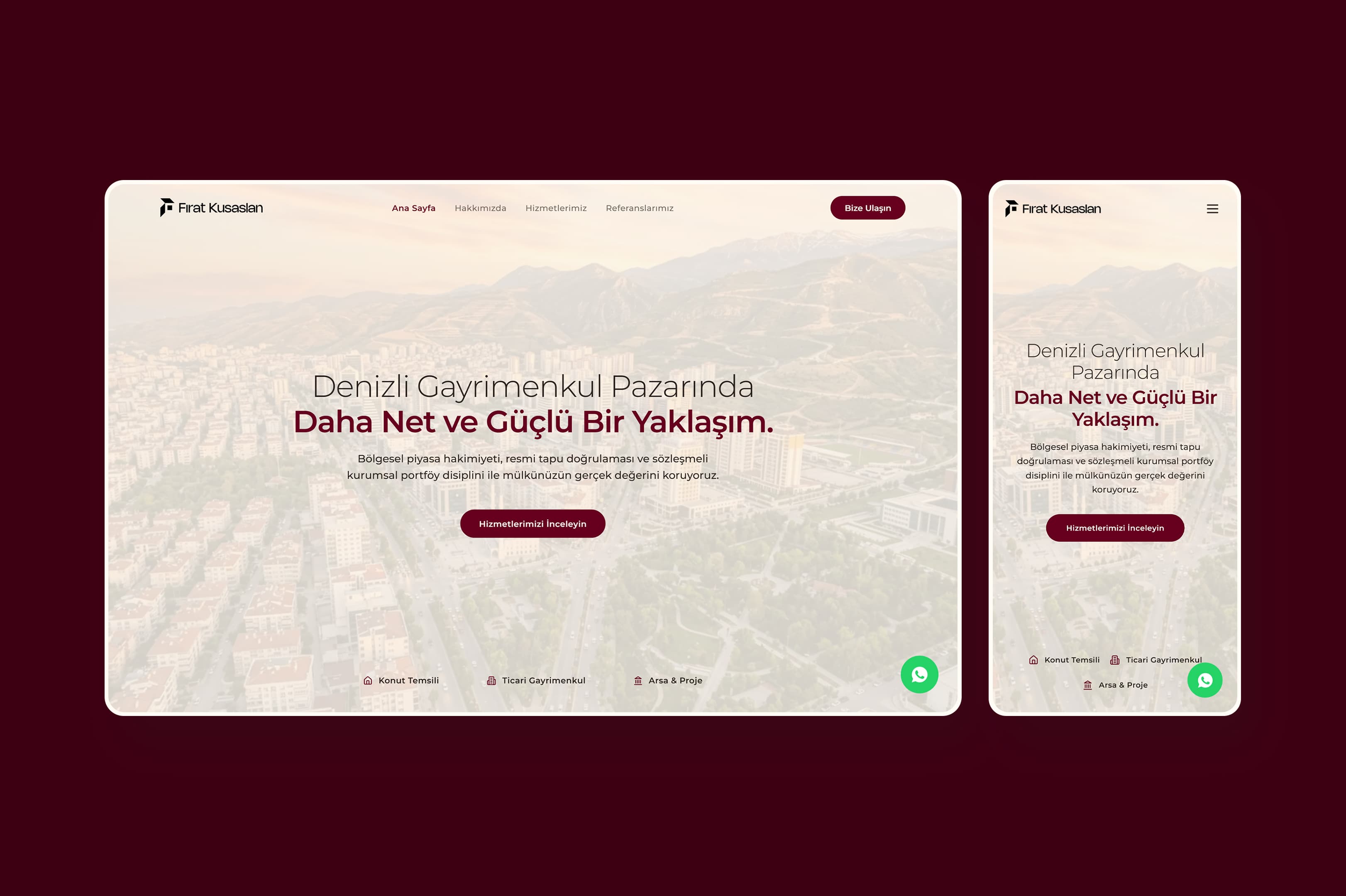 Kurumsal Emlak Web Sitesi Ürün Vitrini - Görsel 1