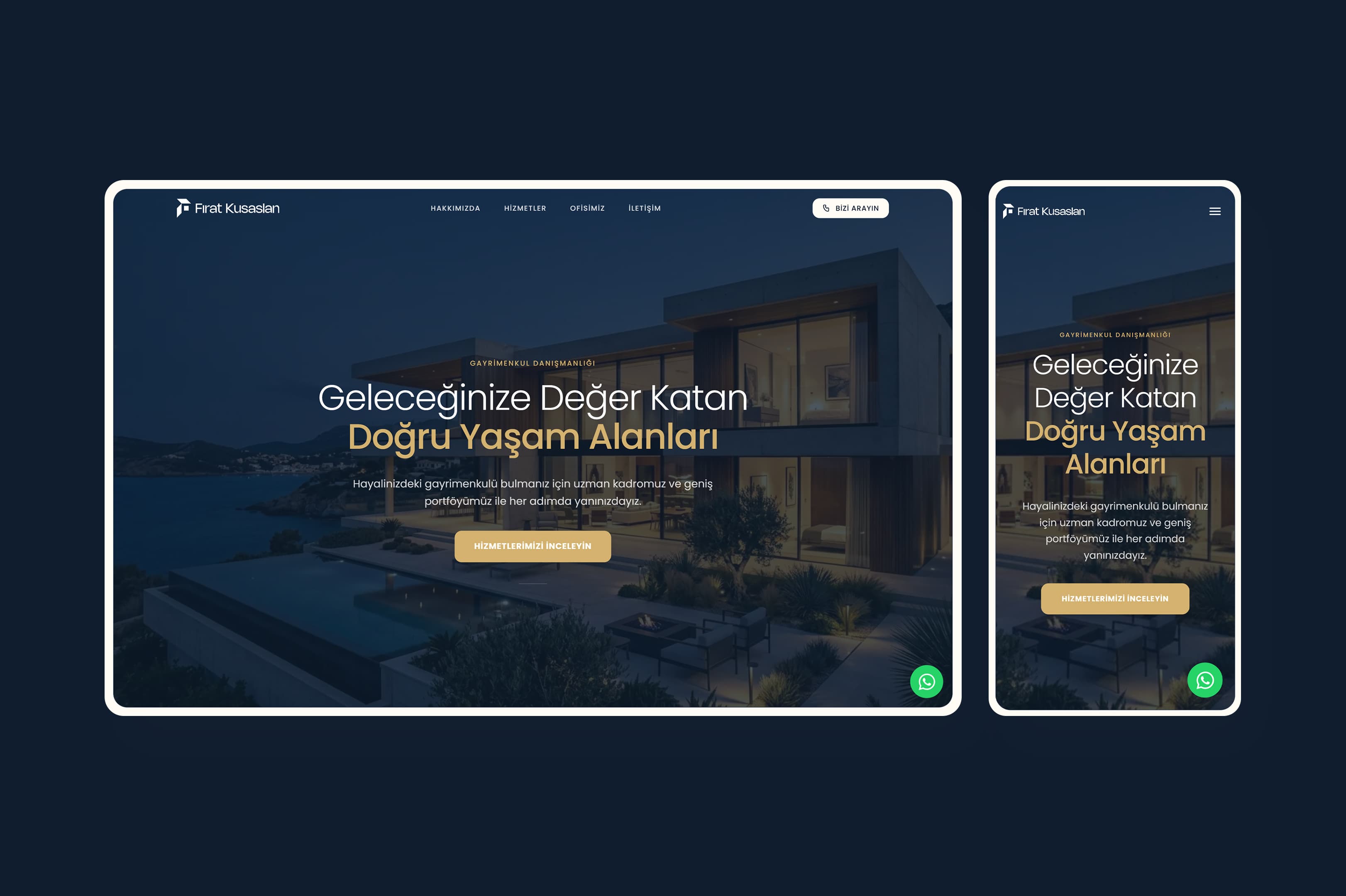 One Page Emlak Web Sitesi Ürün Vitrini - Görsel 1